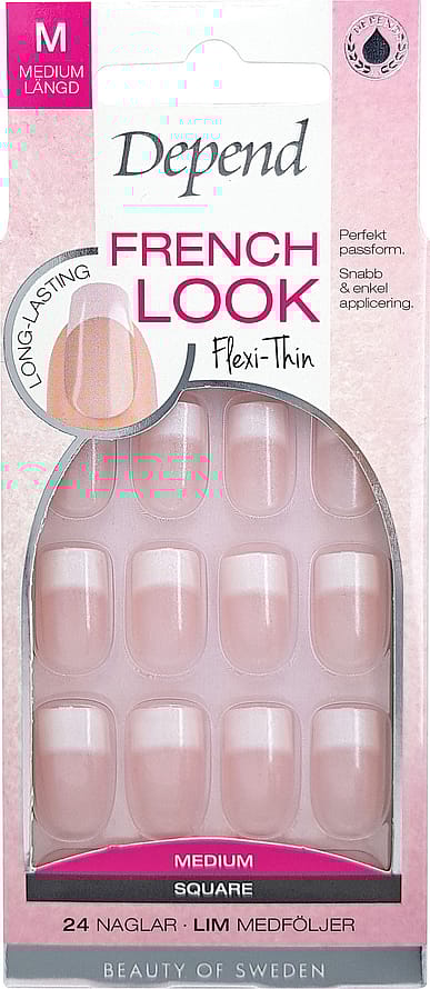 Depend French Look Medium Square Pink Shimmer