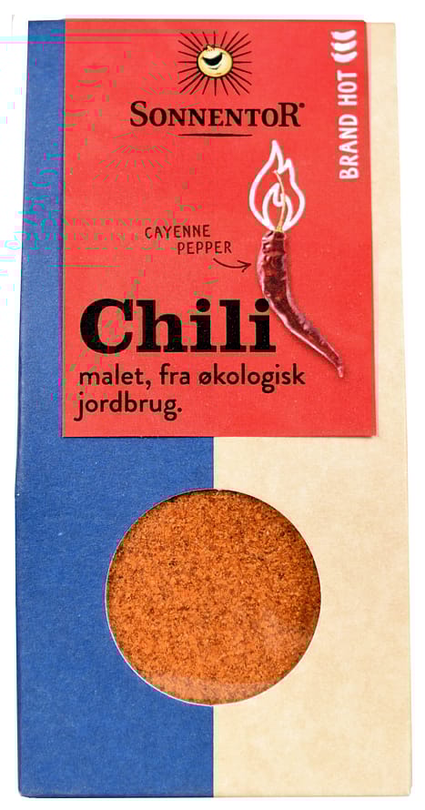 Sonnentor Chili Hot Malet Ekstra Stærk Ø 40 g