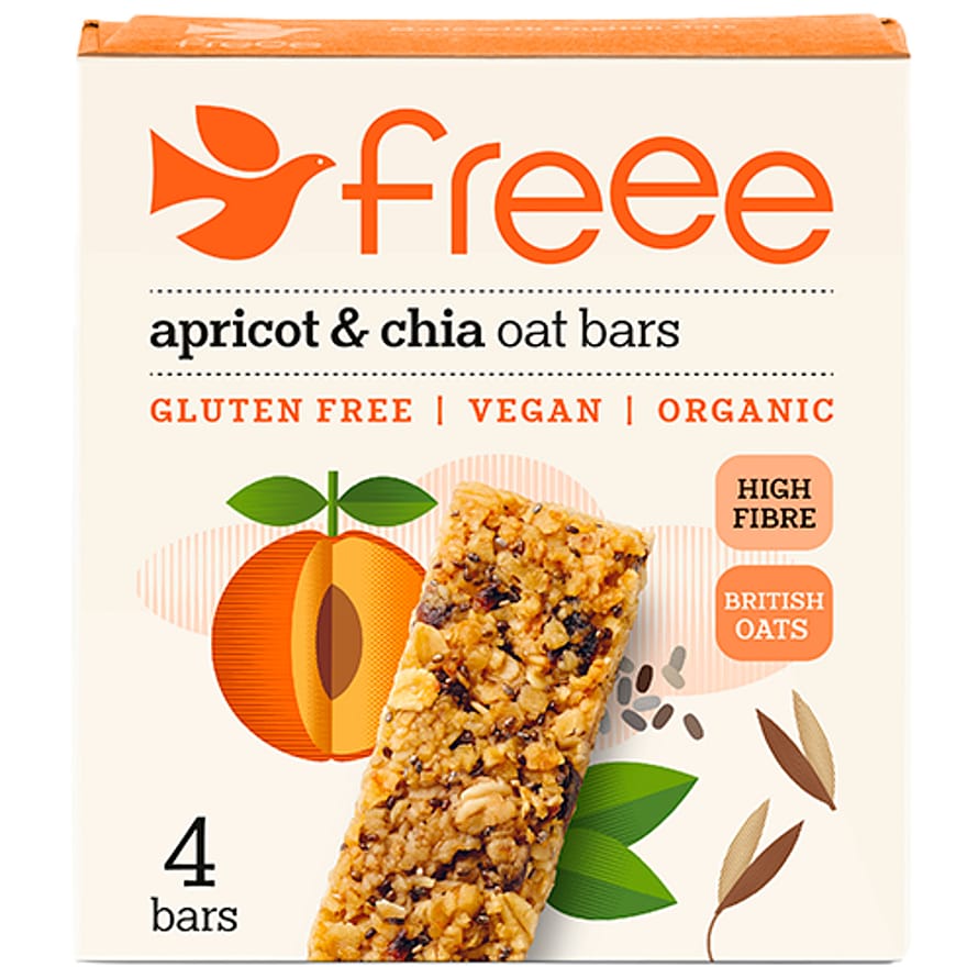 Doves Farm Apricot & Chiafrø Flapjacks Ø 4-pak 140 g