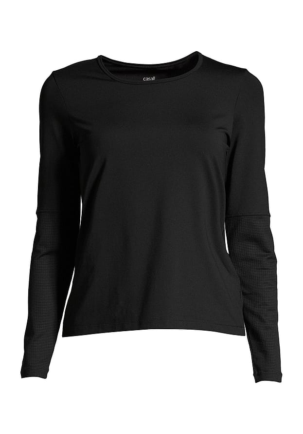 Casall Essential Mesh Detail Long Sleeve Sort 36