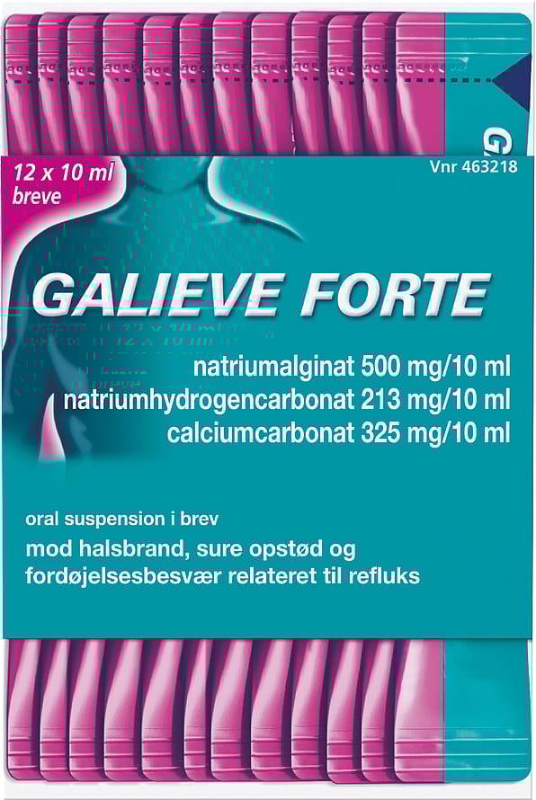 Galieve Forte, 500 mg/213 mg/325 mg, oral suspension 12 stk.