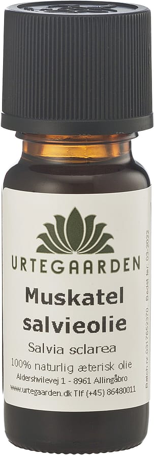 Urtegaarden Muskatelsalvieolie Ren Æterisk Olie 10 ml