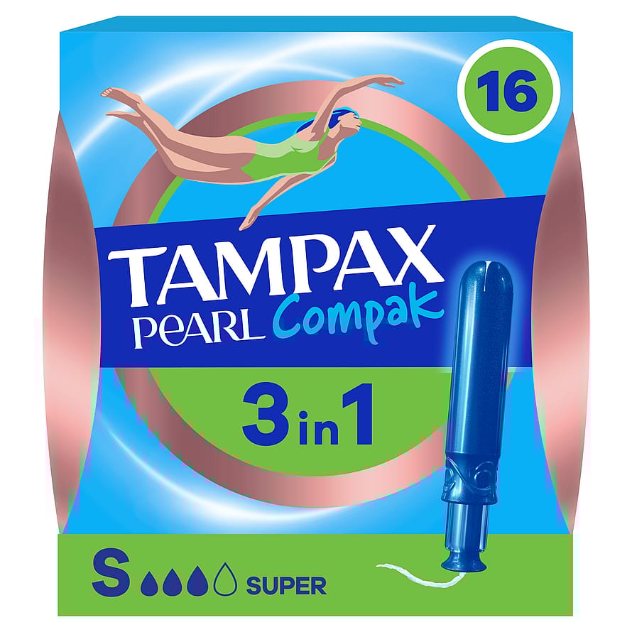 Tampax Compak Pearl Super Tampon SP 16 stk