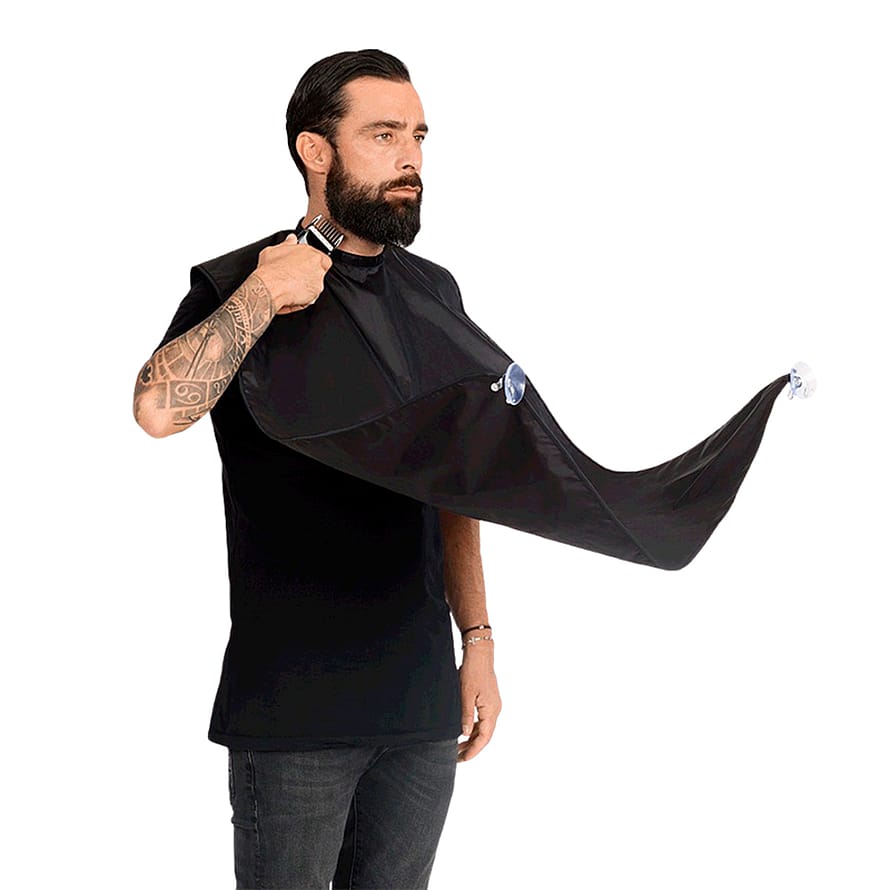 Gordon Beard Apron Black m. Suction Cups