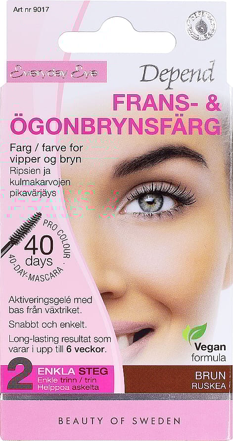 Depend Vippe- og Brynfarve Brun