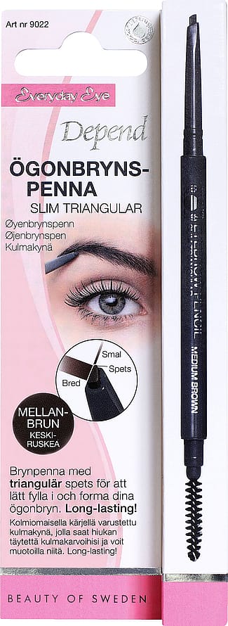 Depend Øjenbrynspen Slim Triangular Mellembrun