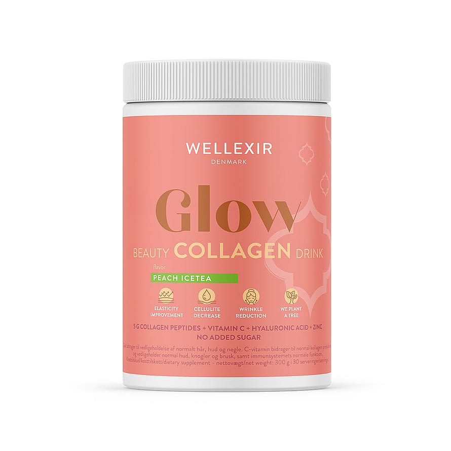 Wellexir Glow Beauty Drink Peach Ice Tea