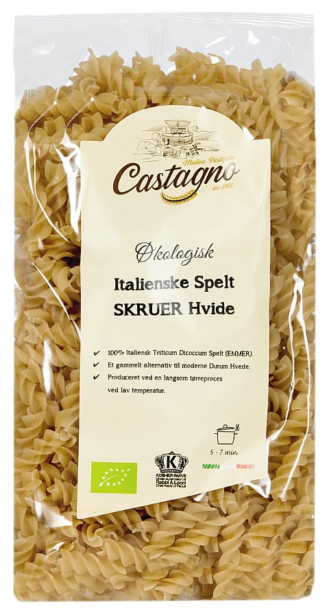 Castagno Spelt Skruer Hvide Ø 500 g