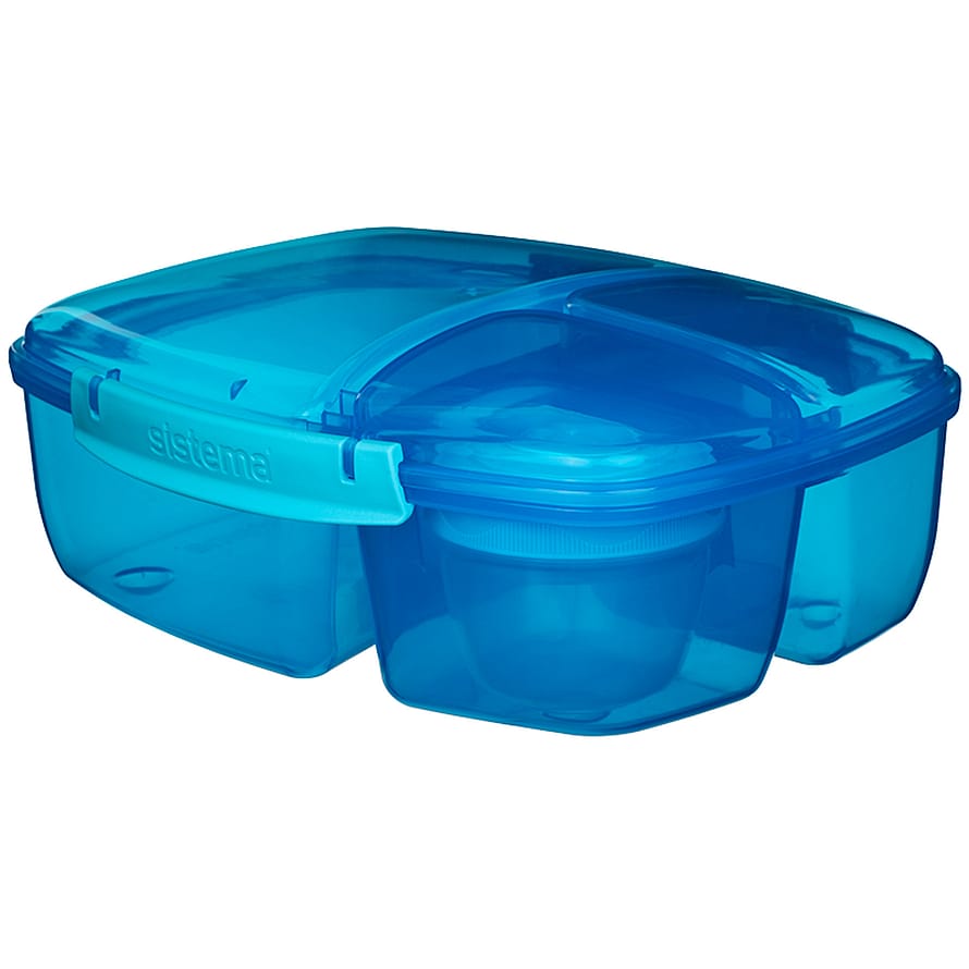 Sistema Madkasse m. 3 rum & yoghurtbæger Assorteret farver/ 2 l