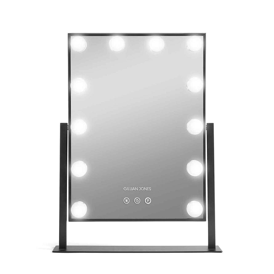 Gillian Jones LED Makeup Artist Spejl med Touch Sort