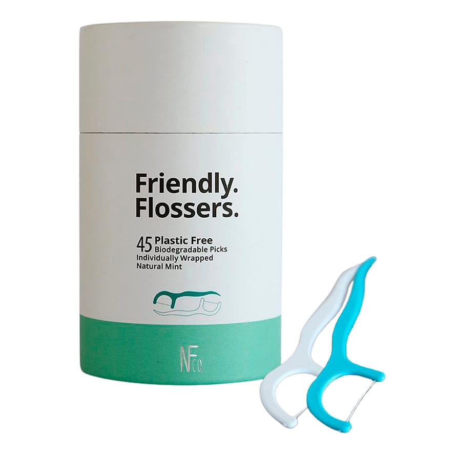 Natural Family Co. Friendly Flossers Tandstik 45 stk