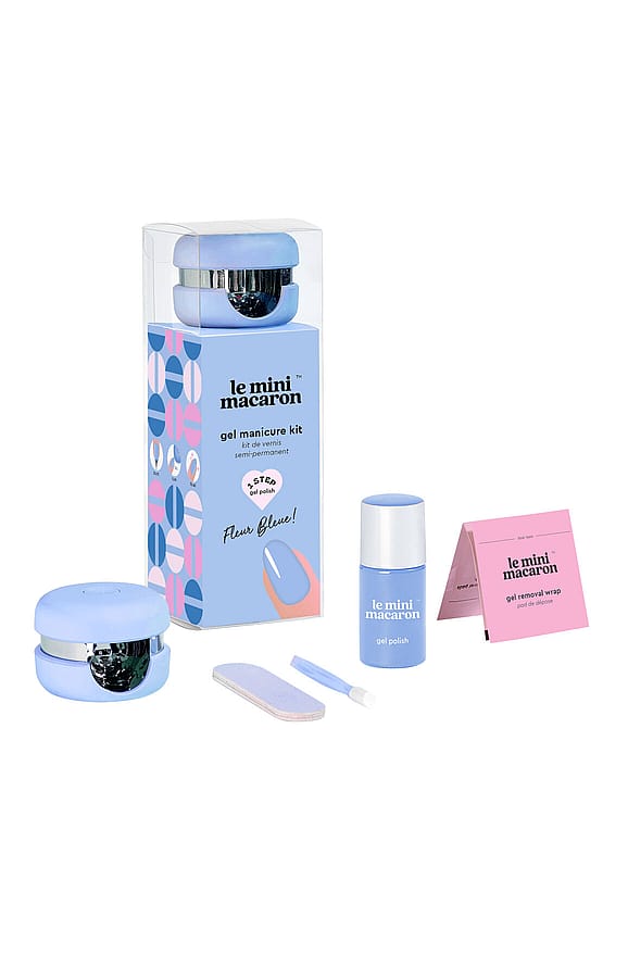 Le mini macaron Gel Manicure Kit Fleur Bleue