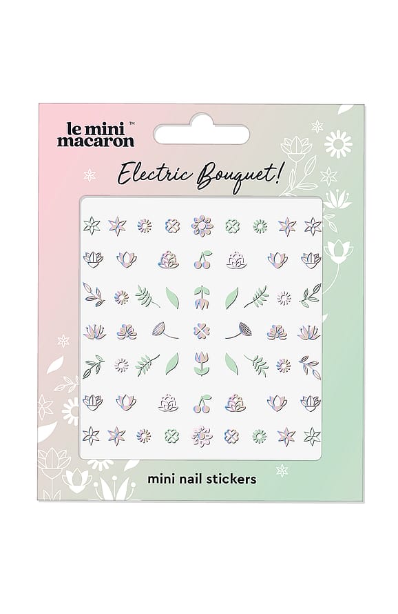 Le mini macaron Mini Nail Art Stickers Electric Bouquet