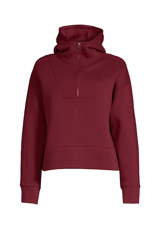 Casall Oversized Zip Hoodie Evening Red S