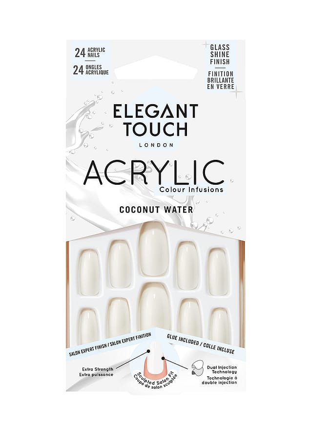 Elegant Touch Luxes Looks Nails Acrylics Coconut Water