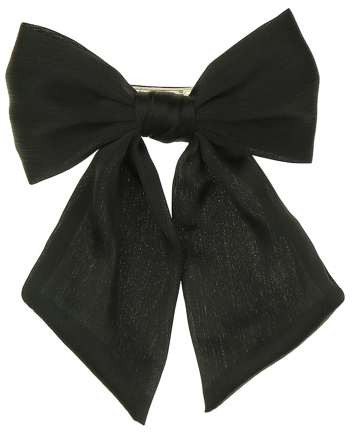 Senze Hårspænde med Sløjfe 8 cm Sort