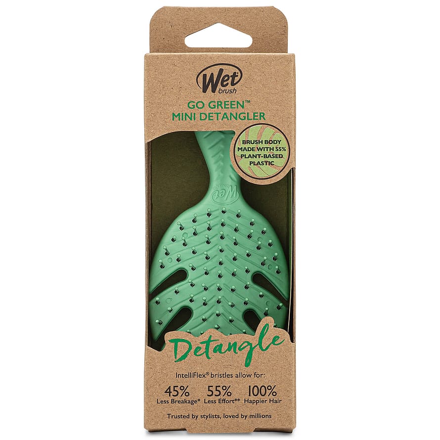 WetBrush Go Green Mini Detangler Green