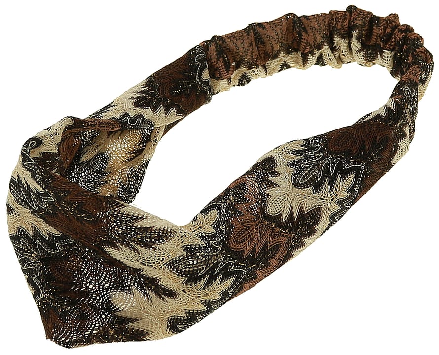 Senze Strikket Hårbånd Brun mix