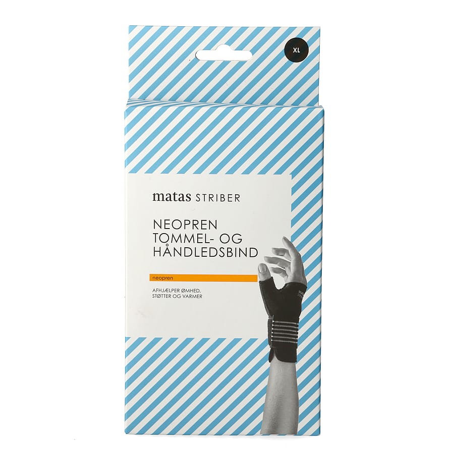 Matas Striber Neopren Håndled/Tommelbind Sort XL