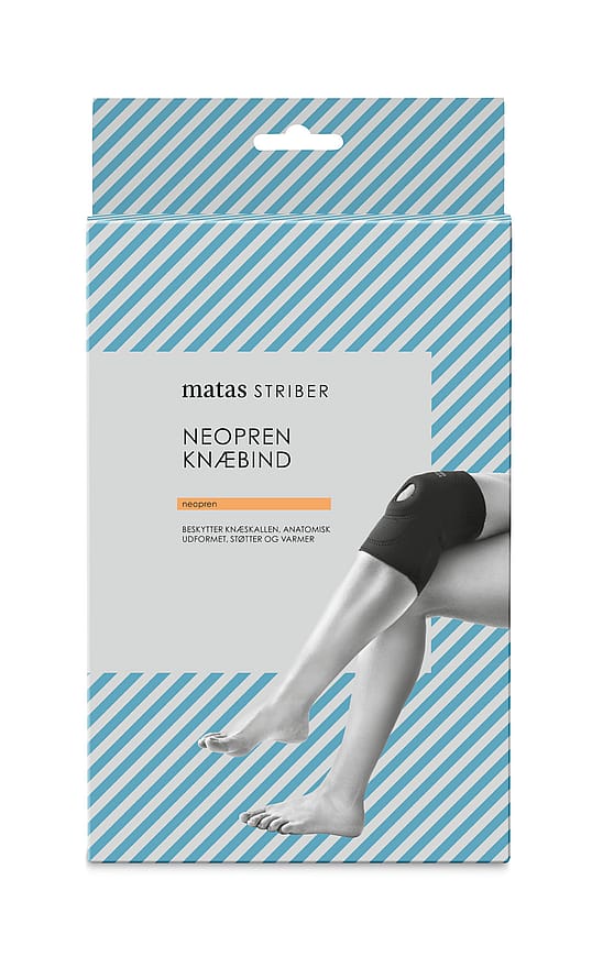 Matas Striber Neopren Knæbind Åben Patella Sort S