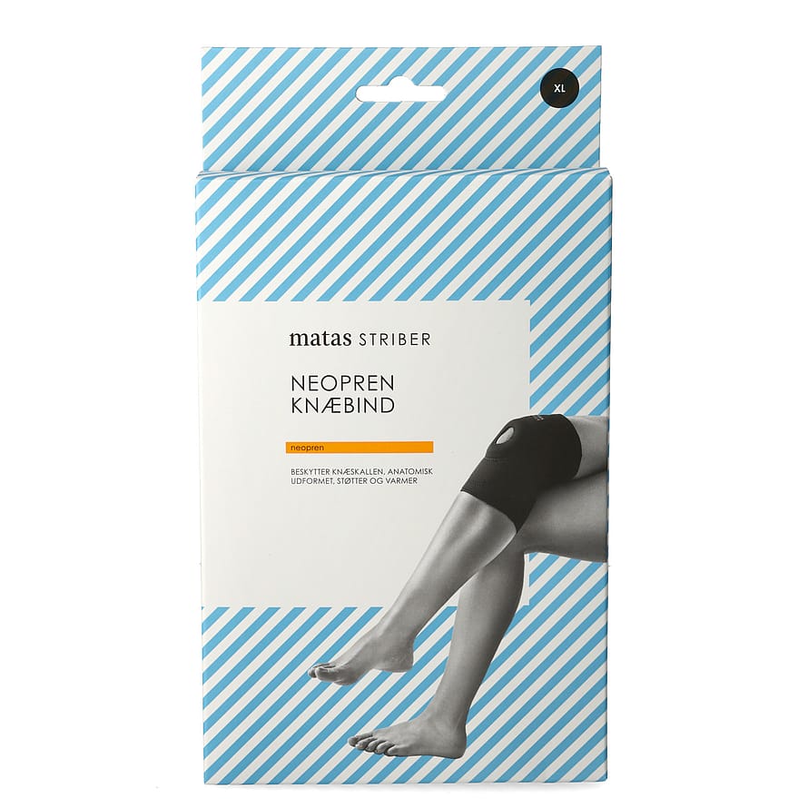 Matas Striber Neopren Knæbind Åben Patella Sort XL
