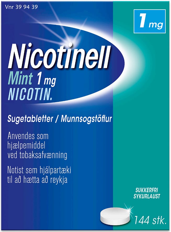 Nicotinell Mint Sugetablet 1 mg 144 stk