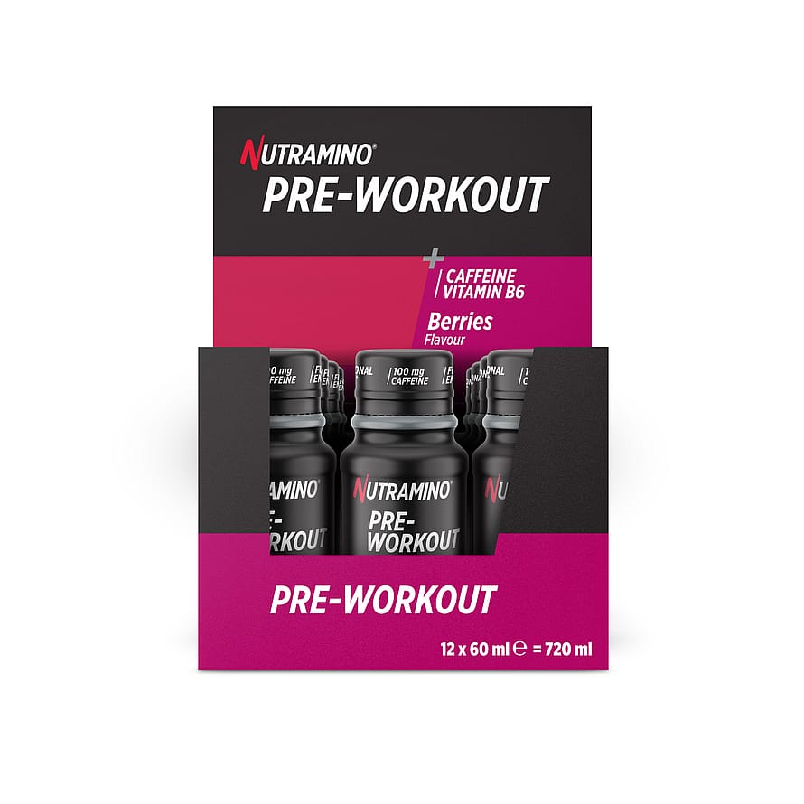 Nutramino Pre-Workout Shot Berries 60 ml 12 stk. (1 kasse)