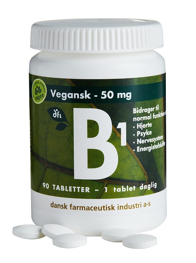 Grønne vitaminer B1 50 mg 90 stk
