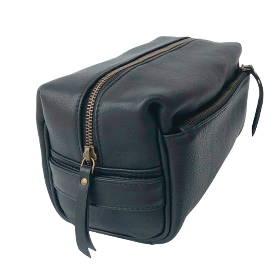 Great Hair John Toilettaske i Ægte Læder Sort