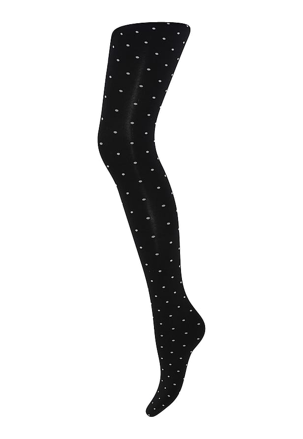 Sneaky Fox Dot Strømpebuks Black/Ecru Onesize