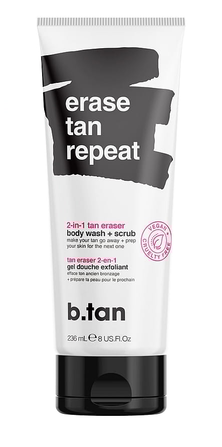 b.tan 2In1 Tan Eraser Body Wash + Scrub 236 ml