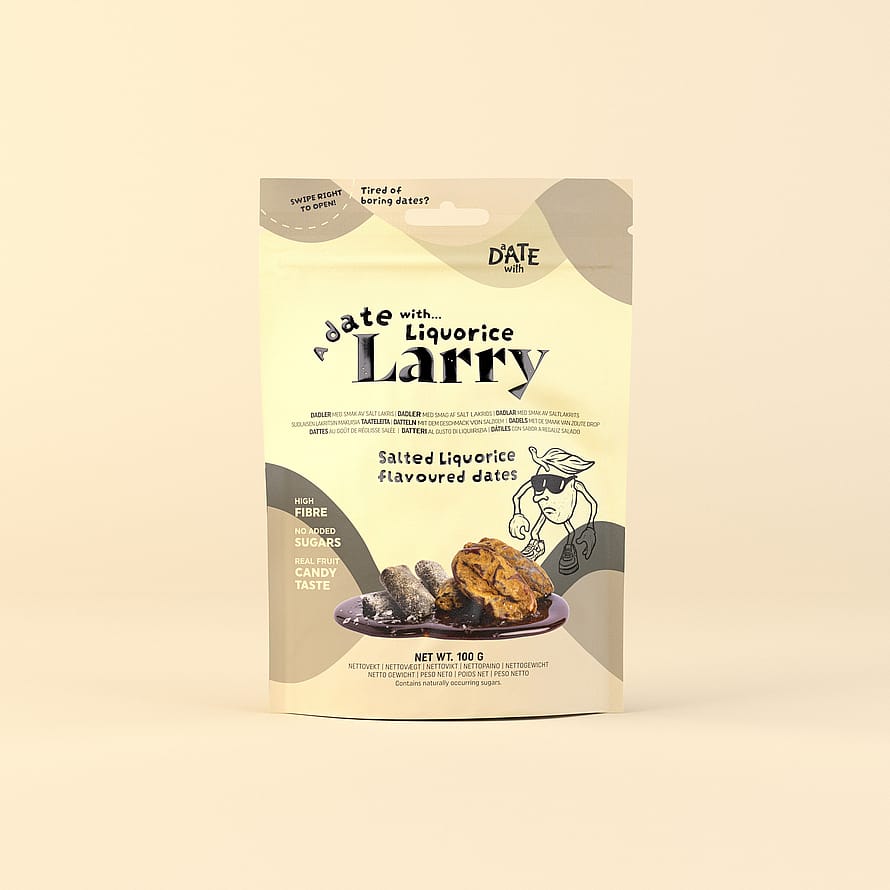 a DATE with Tørret dadler Liquorice Larry 100 g