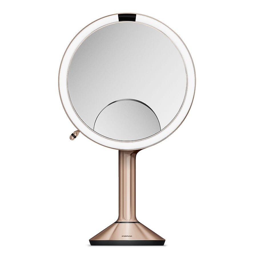 Simplehuman Sensor KosmetikSpejl trio touch styring Rosa Guld