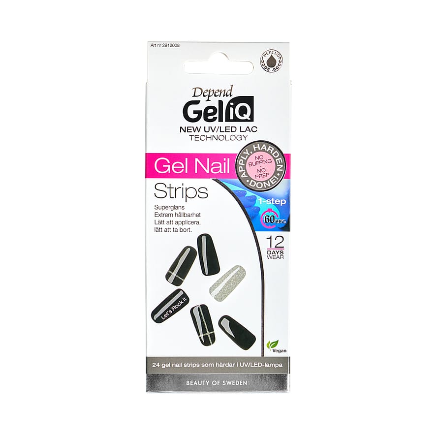 Depend Gel iQ Gel Nail Strips Semi Cured 008 Let's Rock It