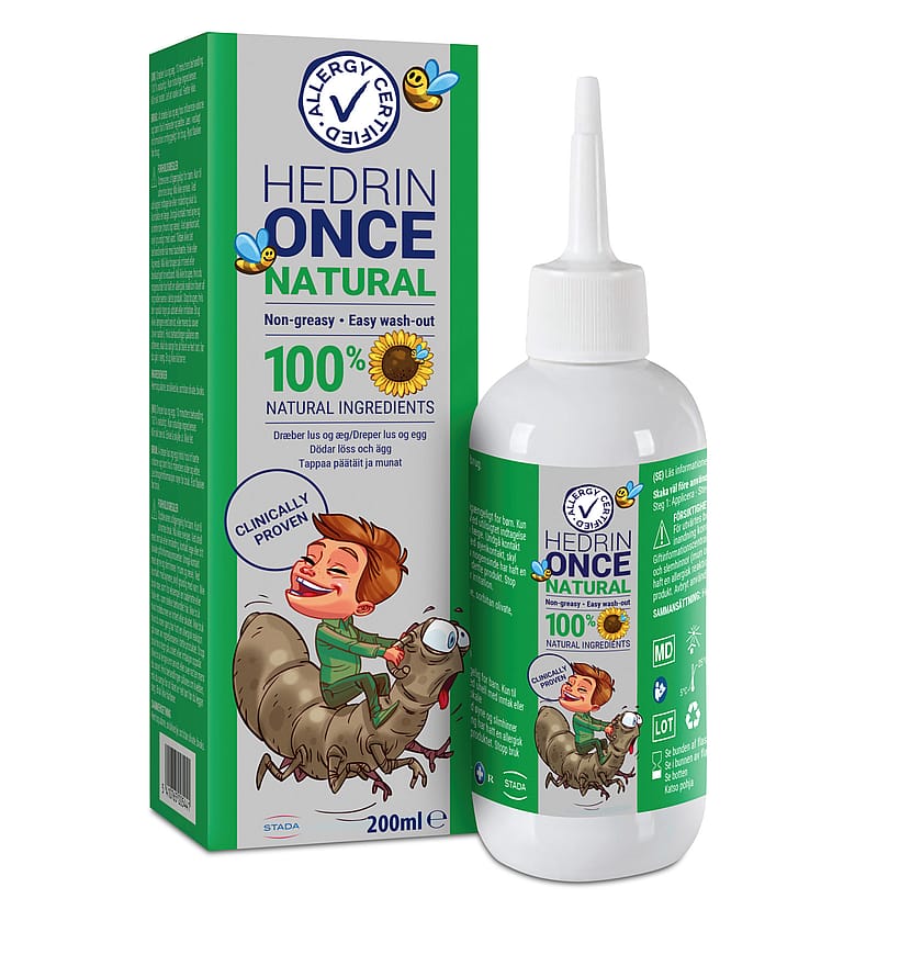 Hedrin Once Natural lusebehandling lotion 200 ml