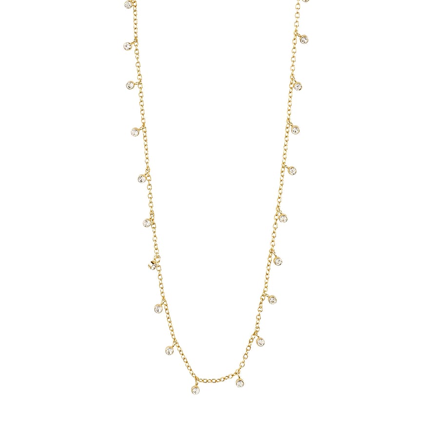 Pilgrim Halskæde Med Preciosakrystaller Maja Guldbelagt