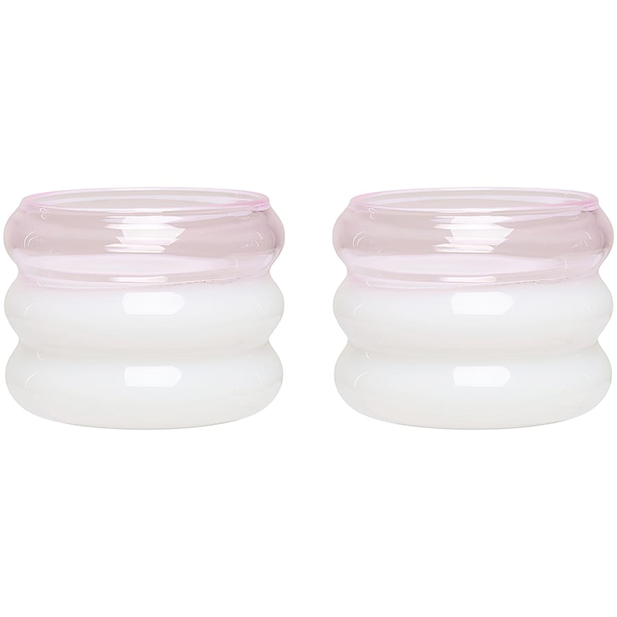 Design Letters Bobble Fyrfads Lysestage 2 stk Pink