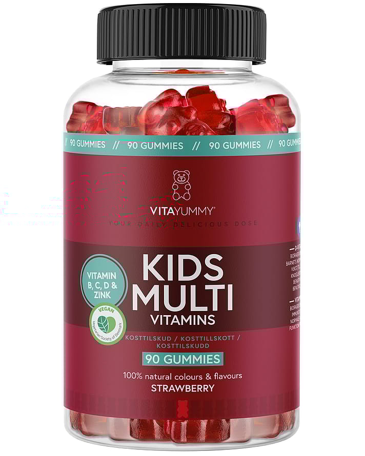 VitaYummy Kids Multi Strawberry 90 stk