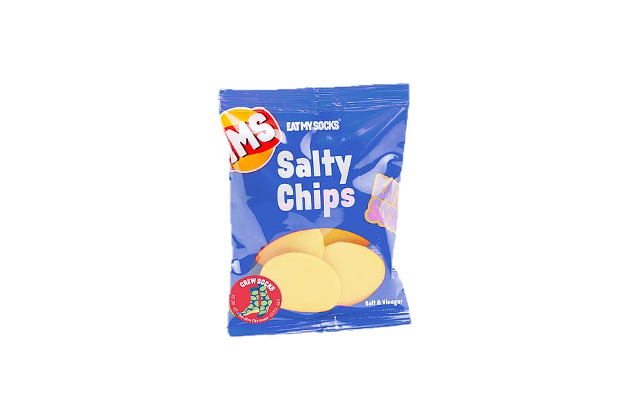 Eat My Socks Strømper Salty Chips Blue Onesize