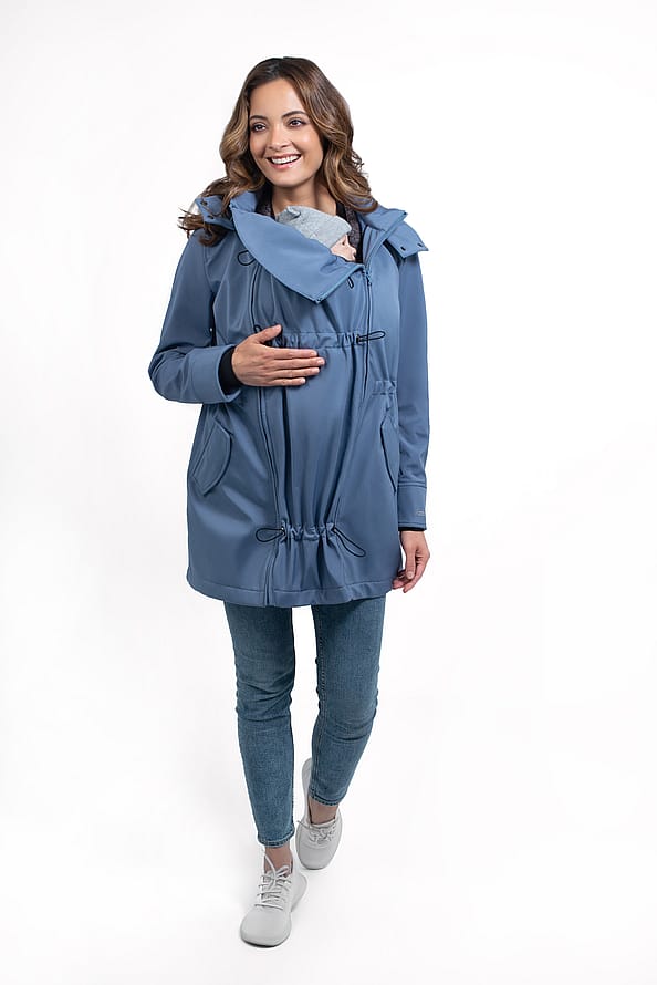 Wombat Shell Graviditets- og bærejakke Light Blue L
