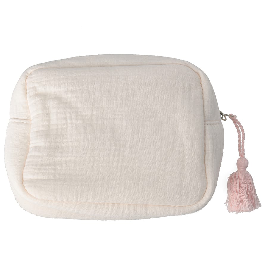 M.COSMETICS Muslin Beauty Pouch Rose 16x8x12 cm