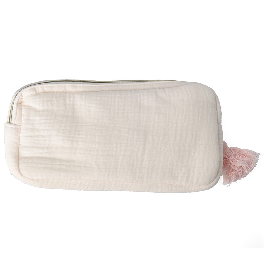 M.COSMETICS Muslin Cosmetic Bag Rose 22x3,5x10cm