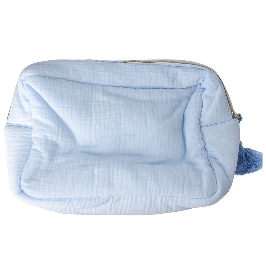 M.COSMETICS Muslin Beauty Bag Blue 27x12x16 cm