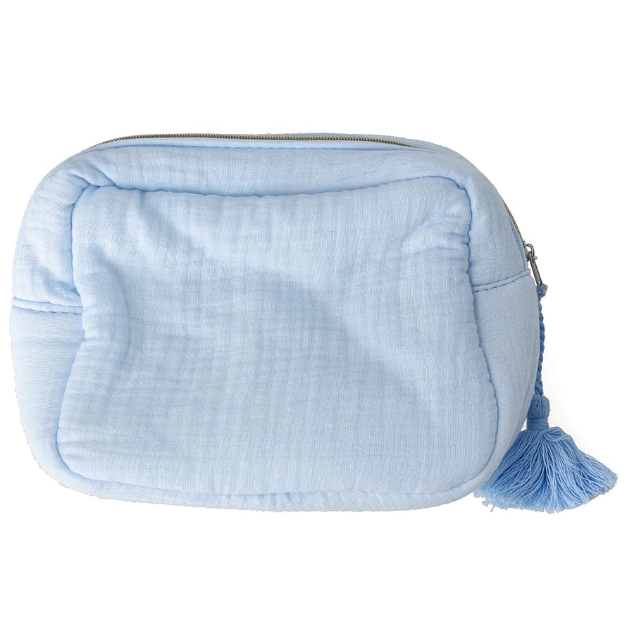 M.COSMETICS Muslin Beauty Pouch Blue 16x8x12 cm