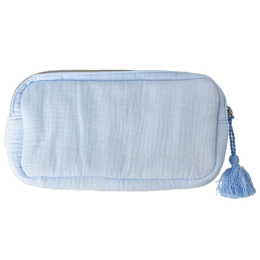 M.COSMETICS Muslin Cosmetic Bag Blue 22x3,5x10 cm