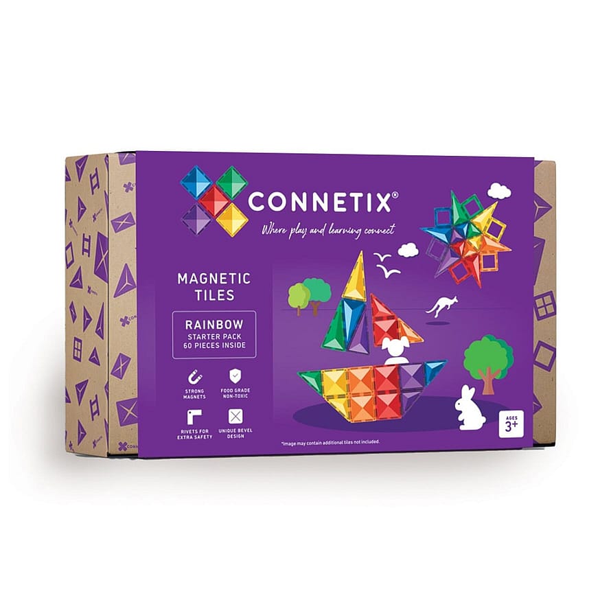 Connetix Starter Pack Magnetsæt Rainbow 60 Dele