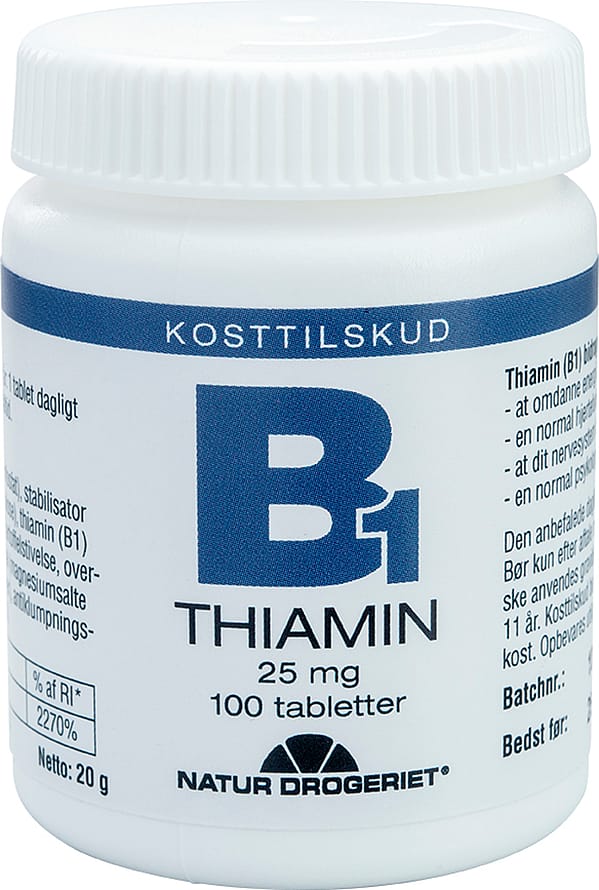 Natur Drogeriet B1 Thiamin 25 mg 100 stk.