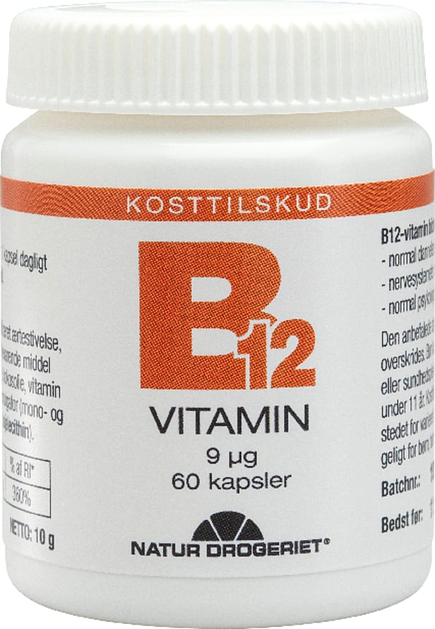 Natur Drogeriet B12 vitamin 9 mcg 60 kaps.