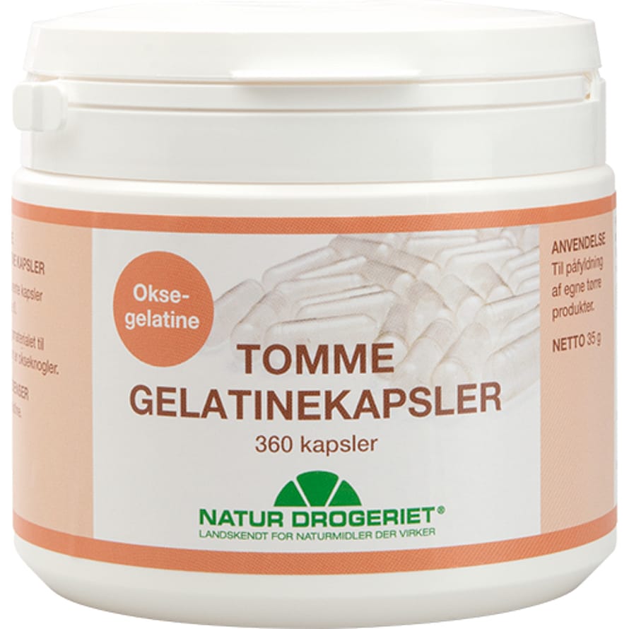Natur Drogeriet Gelatine tomme kapsler 360 stk.