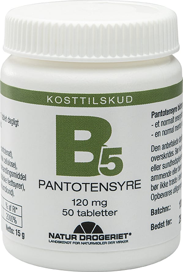Natur Drogeriet B5 Pantotensyre 120 mg 50 tabl.